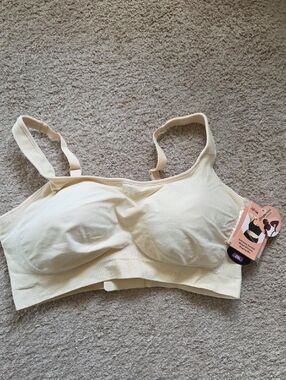 Shapermint Essentials Cream Wireless Stretch Bra, 2XL